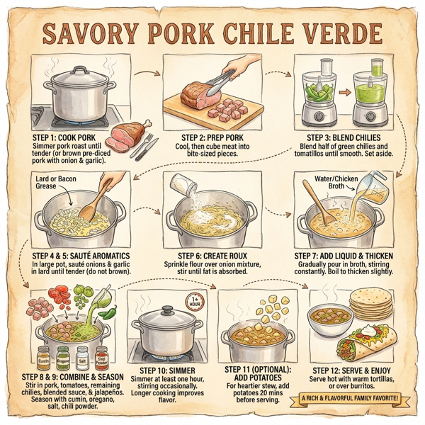 Savory Pork Chile Verde instructions