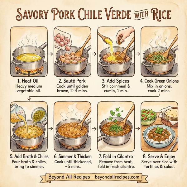 Savory Pork Chile Verde with Rice instructions