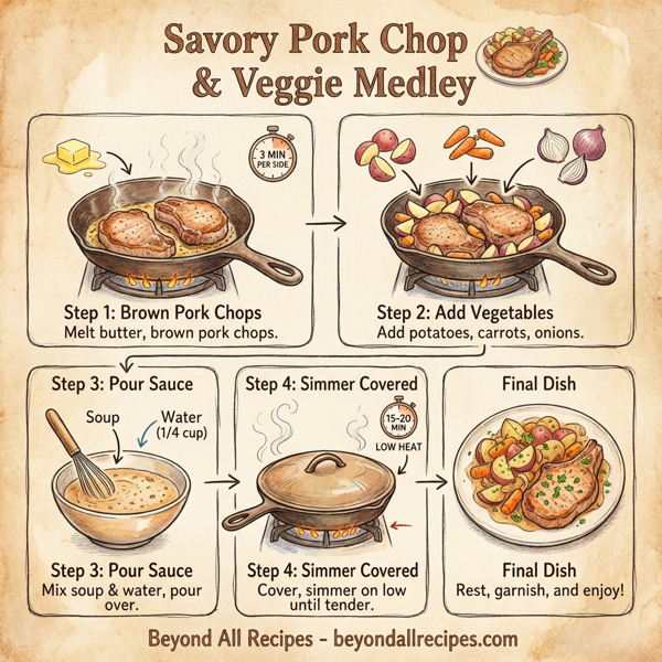 Savory Pork Chop & Veggie Medley instructions
