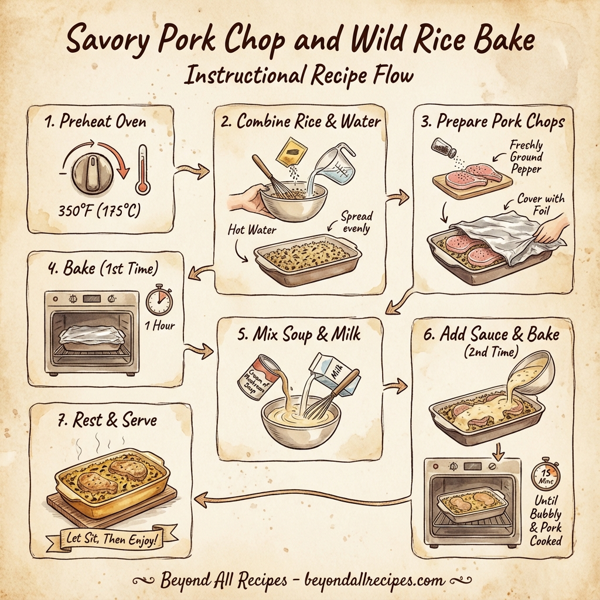 Savory Pork Chop and Wild Rice Bake instructions