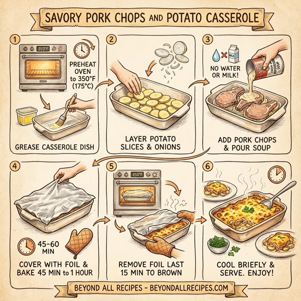 Savory Pork Chops and Potato Casserole instructions