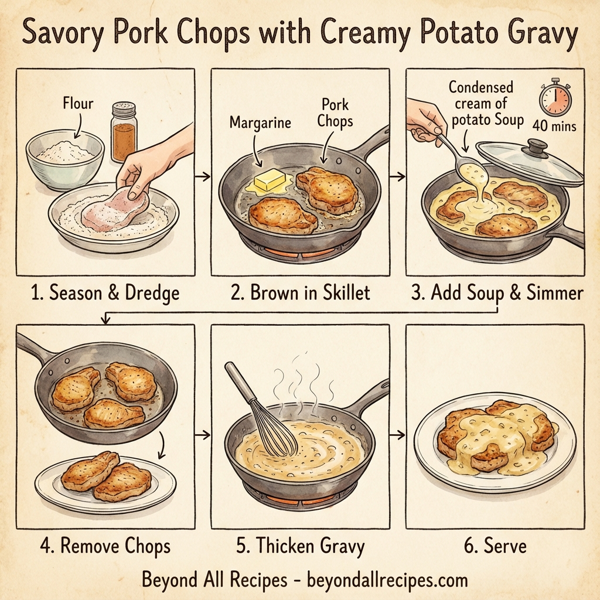 Savory Pork Chops with Creamy Potato Gravy instructions
