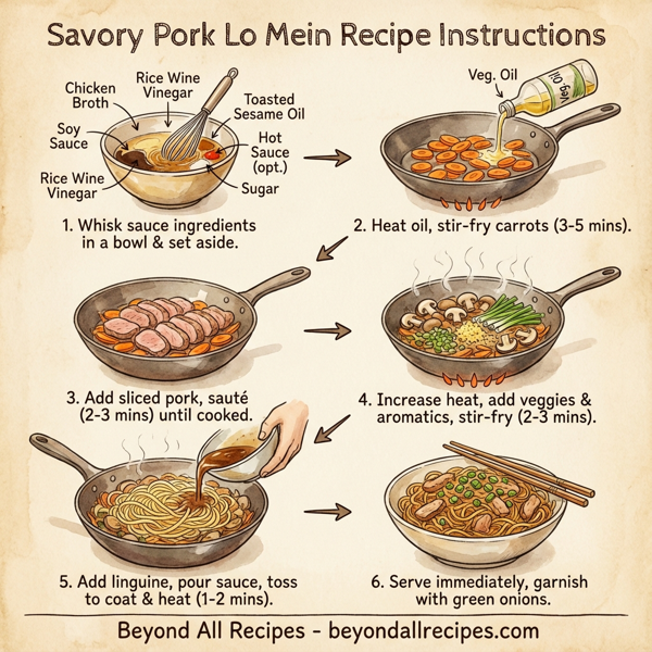 Savory Pork Lo Mein instructions
