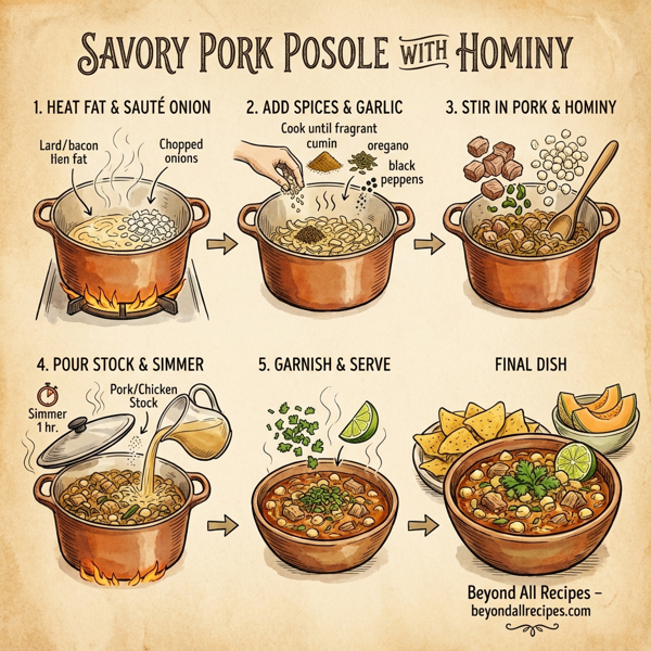 Savory Pork Posole with Hominy instructions