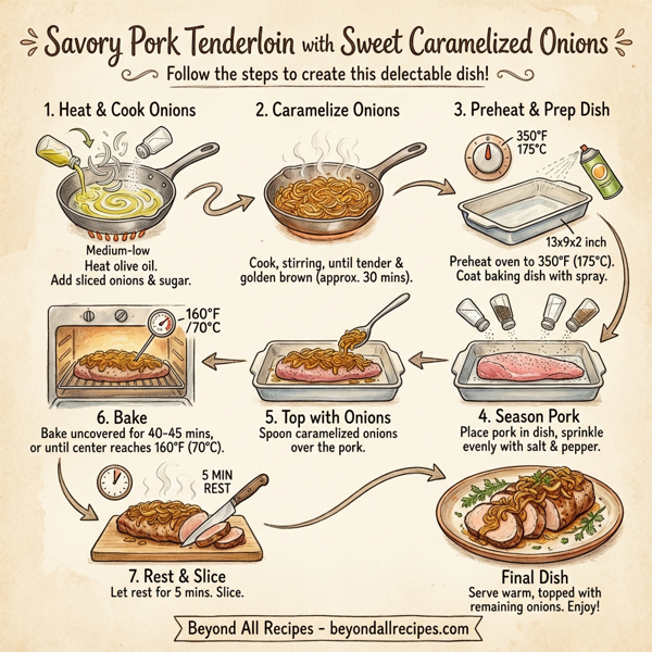 Savory Pork Tenderloin with Sweet Caramelized Onions instructions