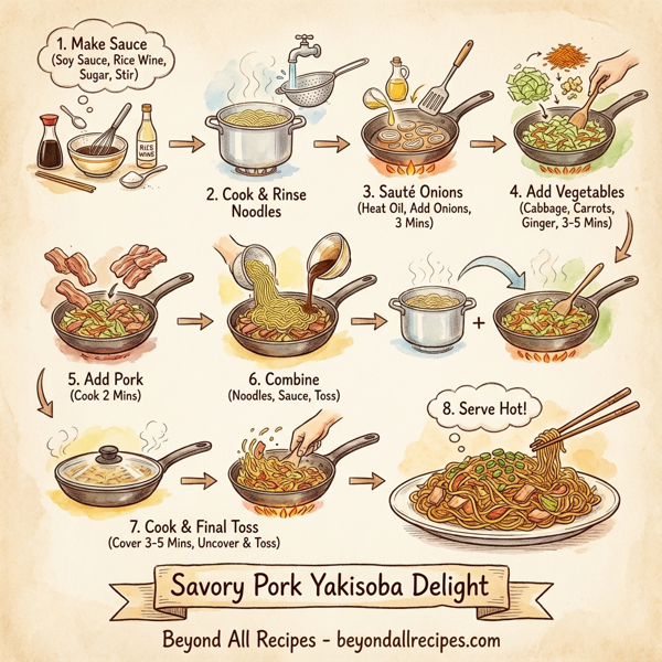 Savory Pork Yakisoba Delight instructions
