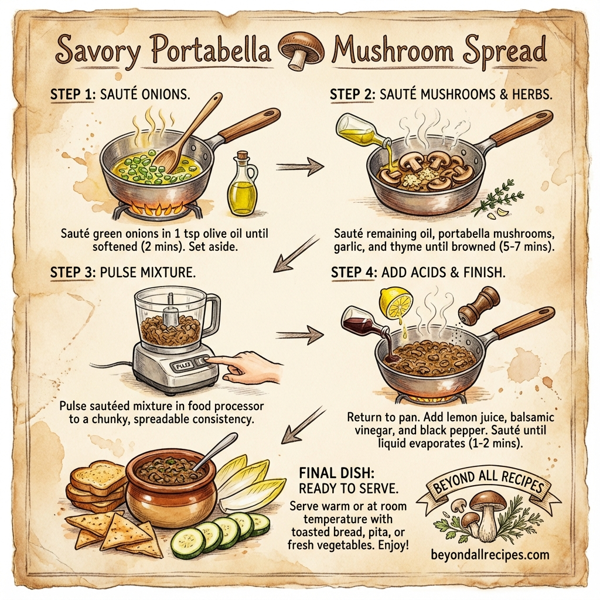Savory Portabella Mushroom Spread instructions