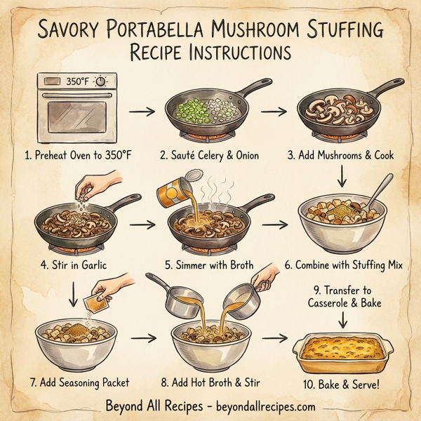 Savory Portabella Mushroom Stuffing instructions
