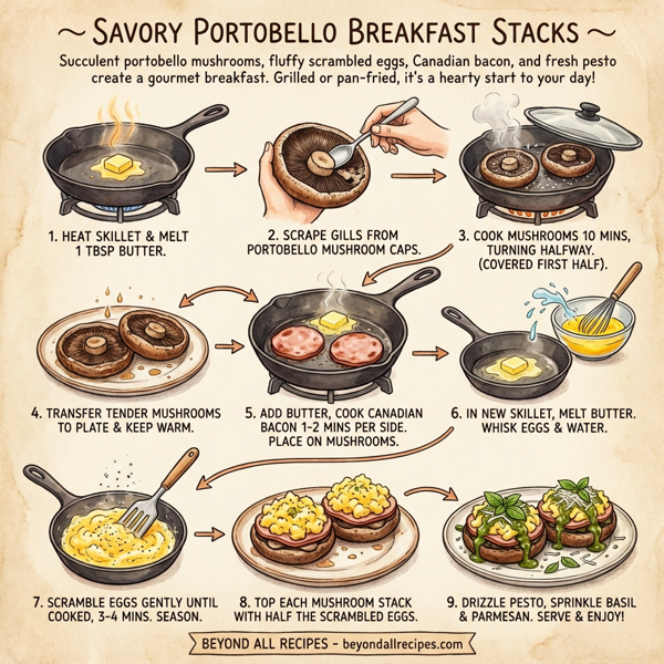 Savory Portobello Breakfast Stacks instructions