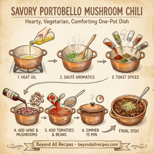 Savory Portobello Mushroom Chili instructions