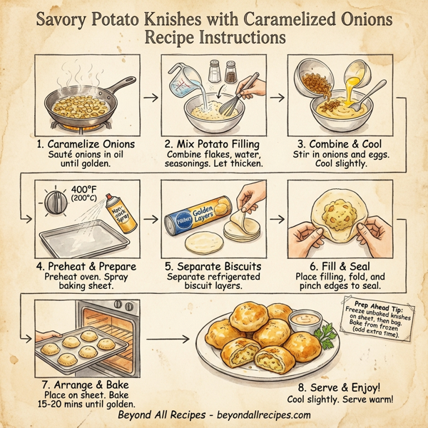 Savory Potato Knishes with Caramelized Onions instructions