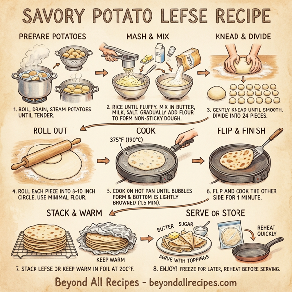 Savory Potato Lefse instructions