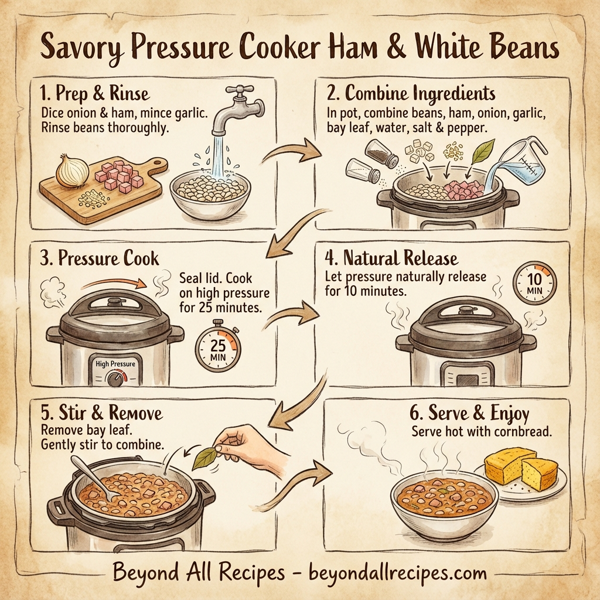 Savory Pressure Cooker Ham & White Beans instructions