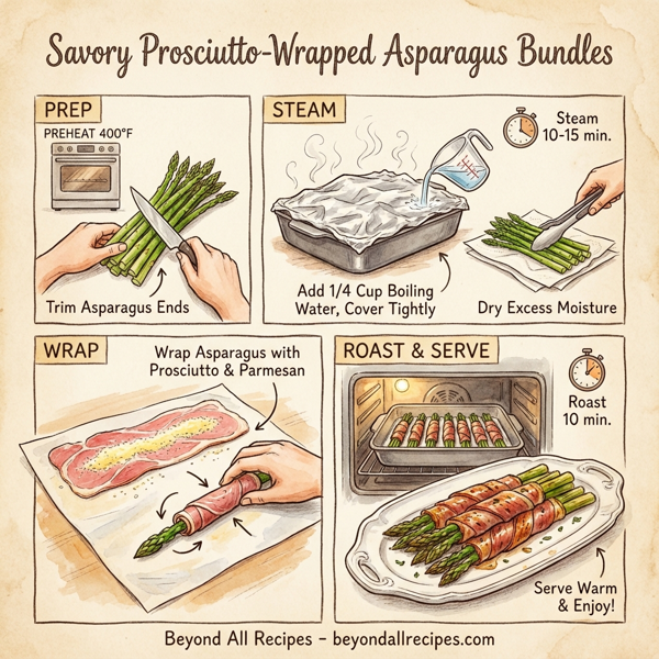 Savory Prosciutto-Wrapped Asparagus Bundles instructions