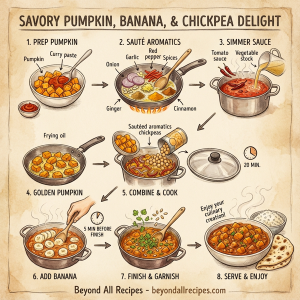 Savory Pumpkin, Banana, and Chickpea Delight instructions