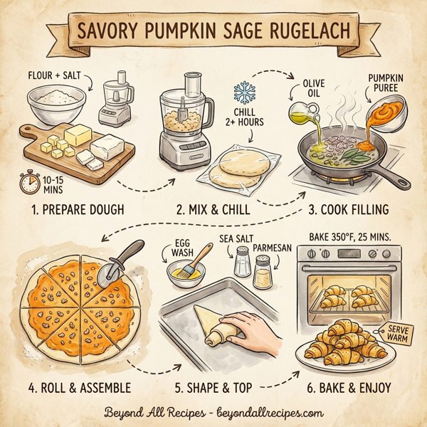 Savory Pumpkin Sage Rugelach instructions