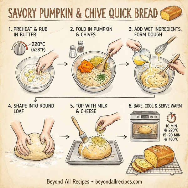 Savory Pumpkin & Chive Quick Bread instructions
