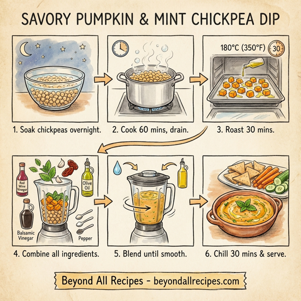 Savory Pumpkin & Mint Chickpea Dip instructions