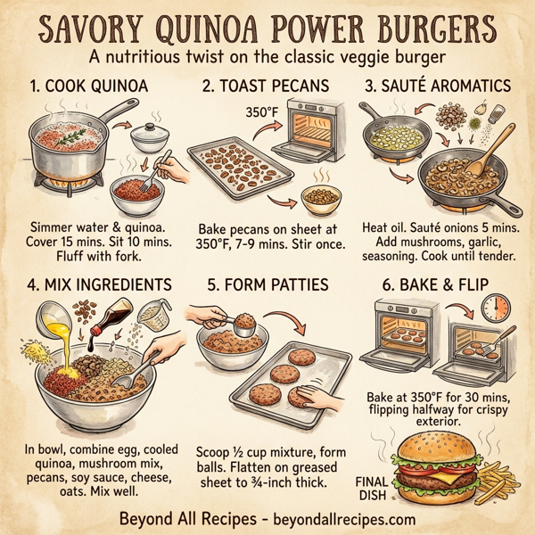 Savory Quinoa Power Burgers instructions
