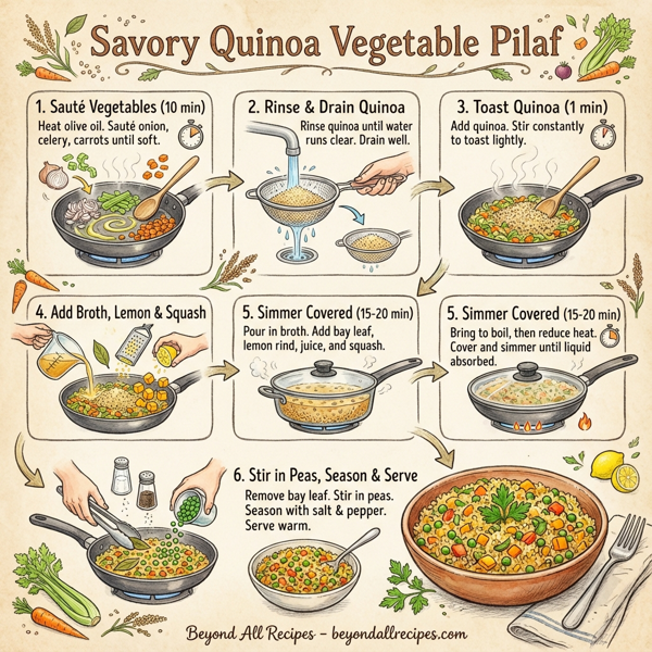 Savory Quinoa Vegetable Pilaf instructions