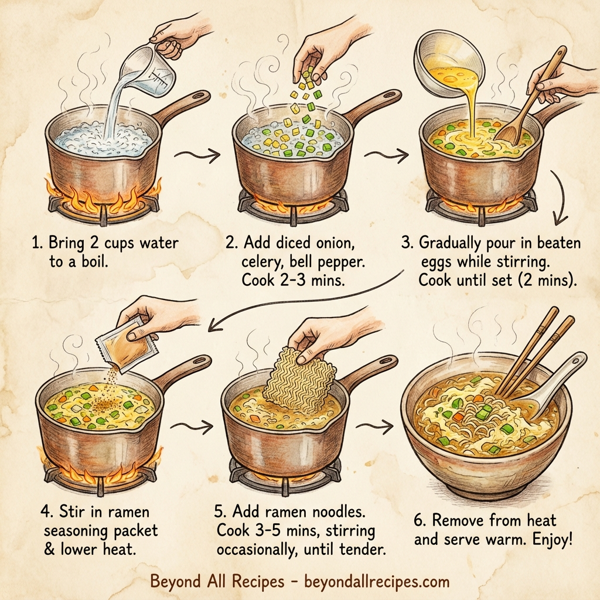 Savory Ramen Noodle Egg Drop Soup instructions