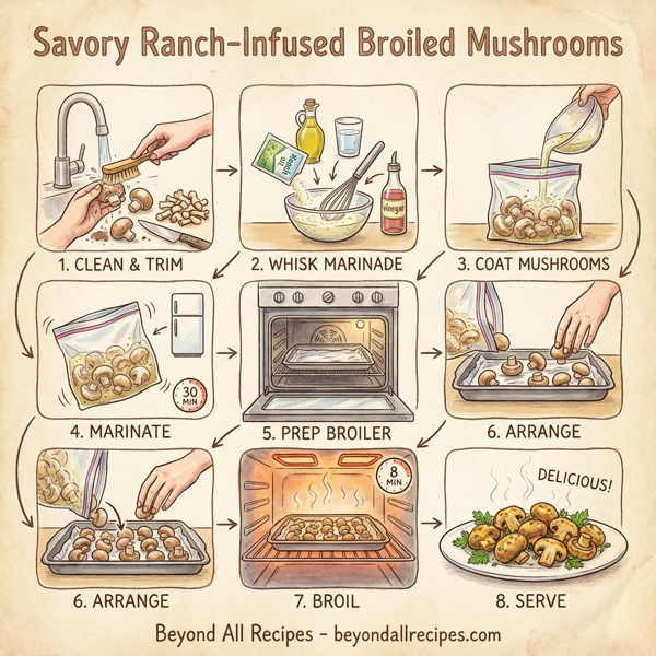 Savory Ranch-Infused Broiled Mushrooms instructions