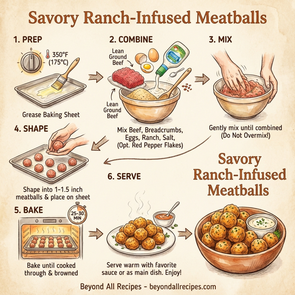 Savory Ranch-Infused Meatballs instructions