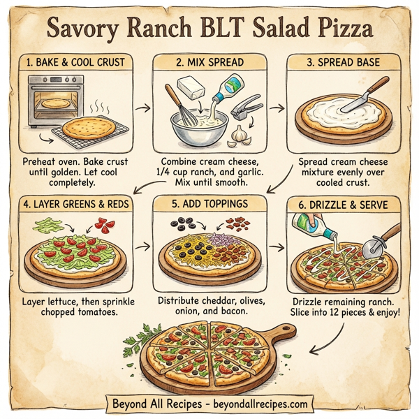 Savory Ranch BLT Salad Pizza instructions