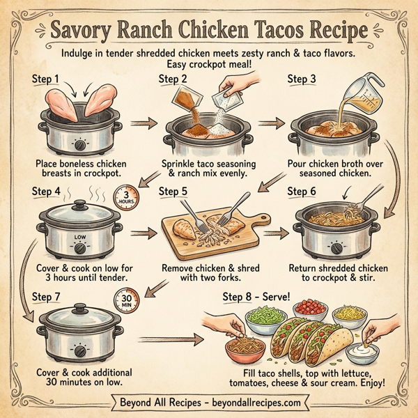 Savory Ranch Chicken Tacos instructions