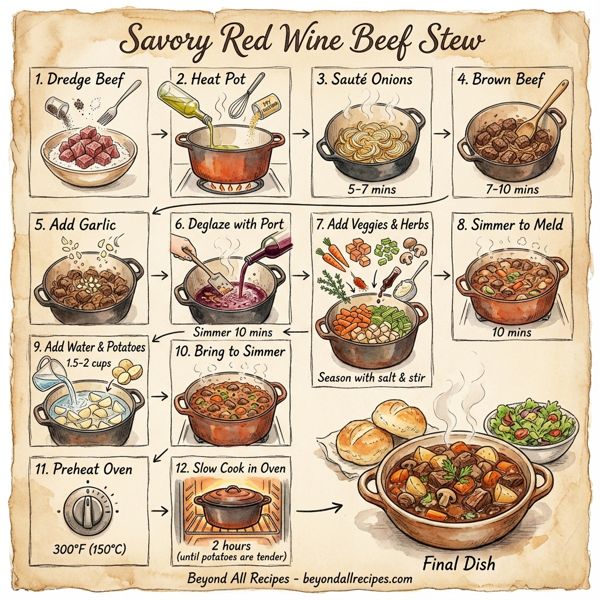 Savory Red Wine Beef Stew instructions