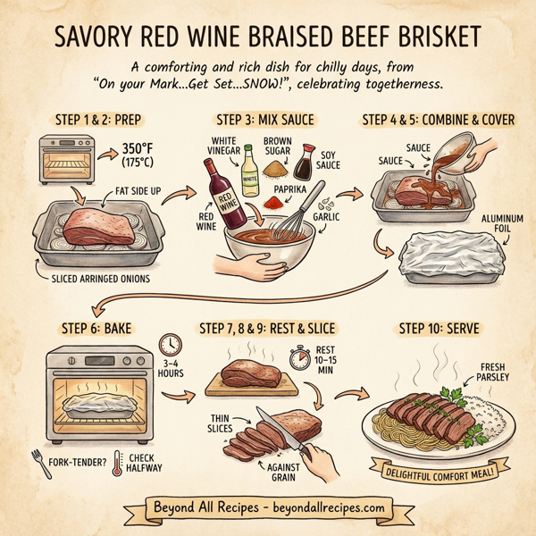 Savory Red Wine Braised Beef Brisket instructions