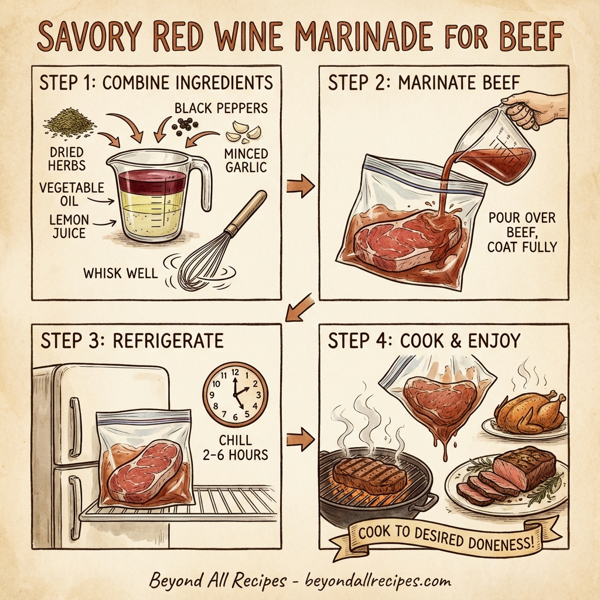Savory Red Wine Marinade for Beef instructions