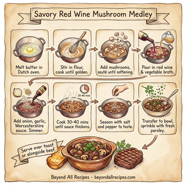 Savory Red Wine Mushroom Medley instructions