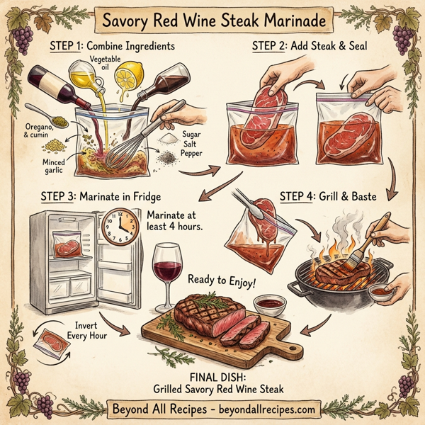 Savory Red Wine Steak Marinade instructions