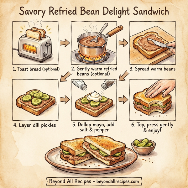 Savory Refried Bean Delight Sandwich instructions