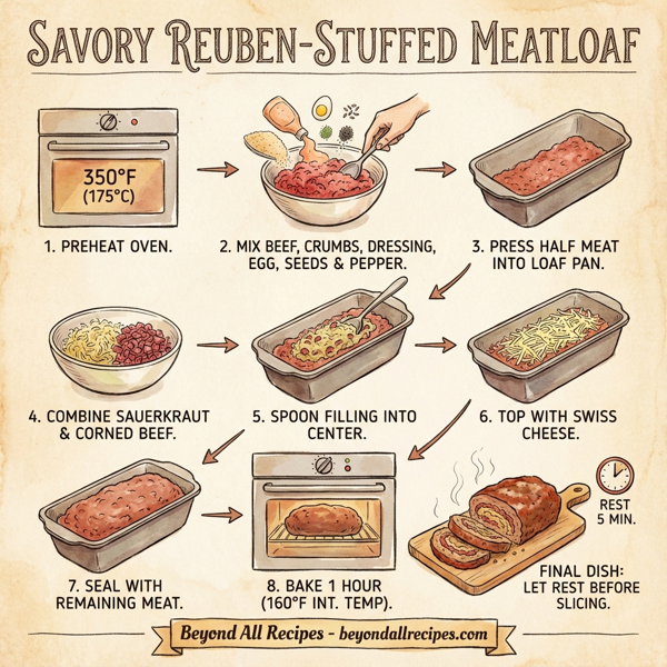 Savory Reuben-Stuffed Meatloaf instructions
