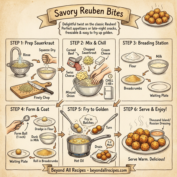 Savory Reuben Bites instructions