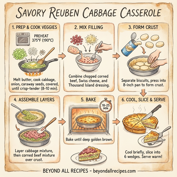 Savory Reuben Cabbage Casserole instructions