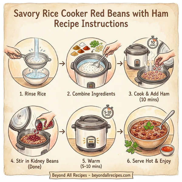 Savory Rice Cooker Red Beans with Ham instructions