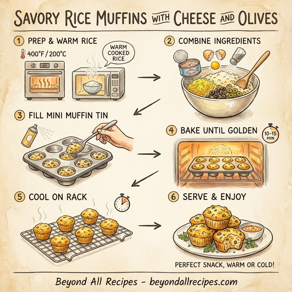 Savory Rice Muffins with Cheese and Olives instructions