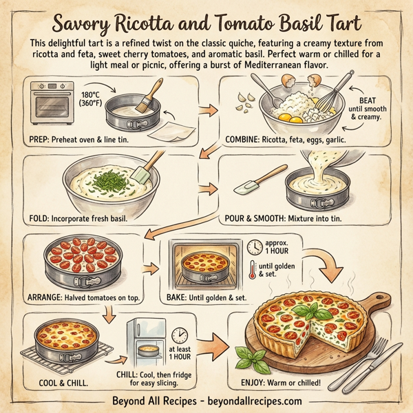 Savory Ricotta and Tomato Basil Tart instructions