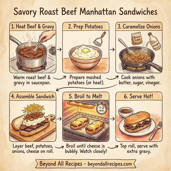 Savory Roast Beef Manhattan Sandwiches instructions