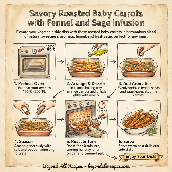 Savory Roasted Baby Carrots with Fennel and Sage Infusion instructions