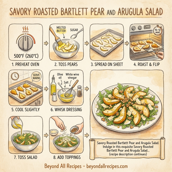 Savory Roasted Bartlett Pear and Arugula Salad instructions