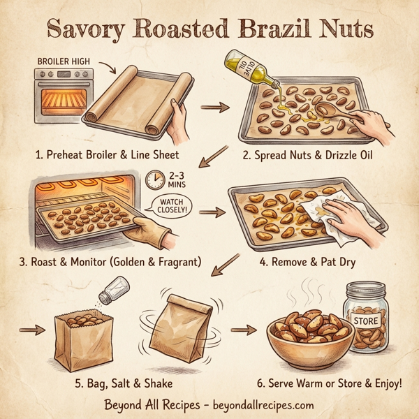 Savory Roasted Brazil Nuts instructions