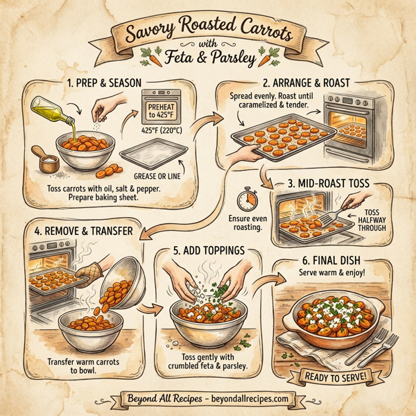 Savory Roasted Carrots with Feta & Parsley instructions