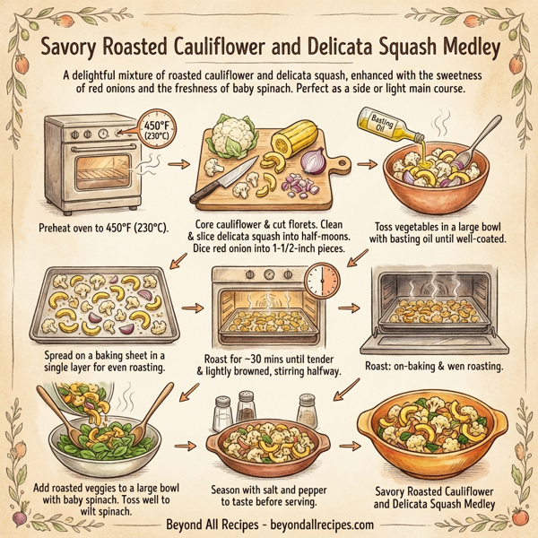 Savory Roasted Cauliflower and Delicata Squash Medley instructions