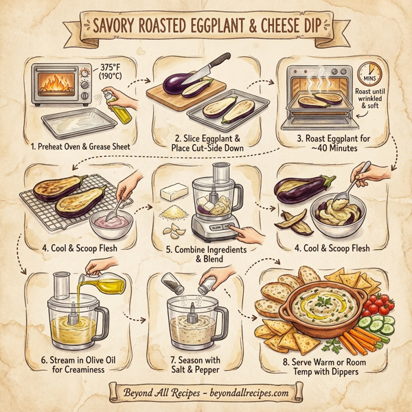 Savory Roasted Eggplant & Cheese Dip instructions