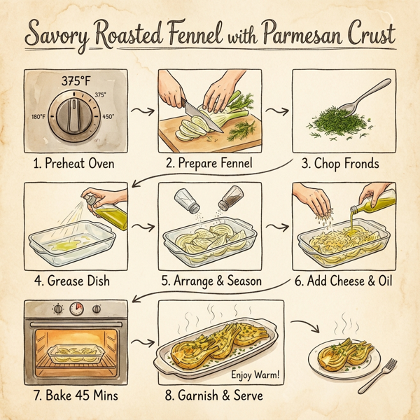 Savory Roasted Fennel with Parmesan Crust instructions