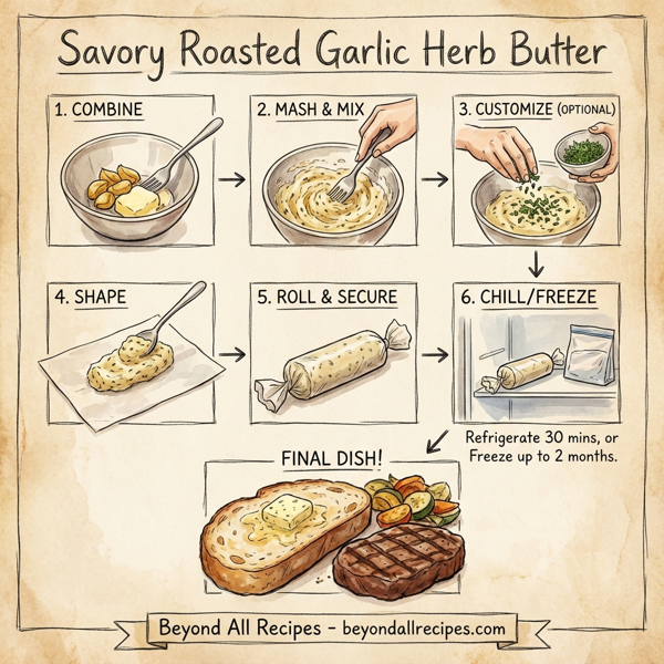 Savory Roasted Garlic Herb Butter instructions
